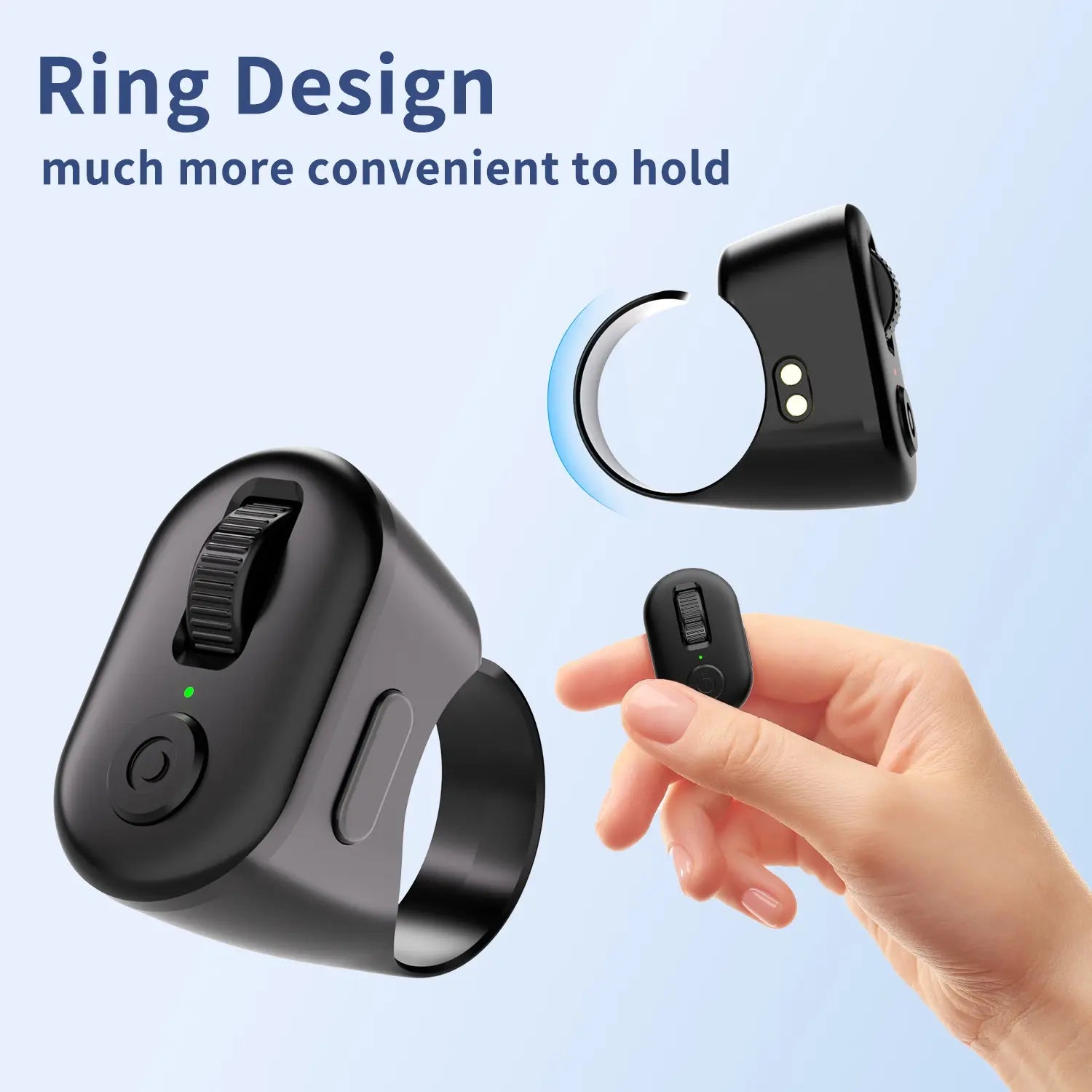 Wireless Bluetooth Scrolling Ring Remote Control for TikTok, YouTube Shorts, Instagram Reels, Rednote, Douyin, and Kindle App