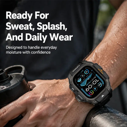 Vmylan Premium Zinc Alloy and TPU Case for Apple Watch Ultra 49mm - Durable Rugged Armor Bumper with Tactical Sport Strap