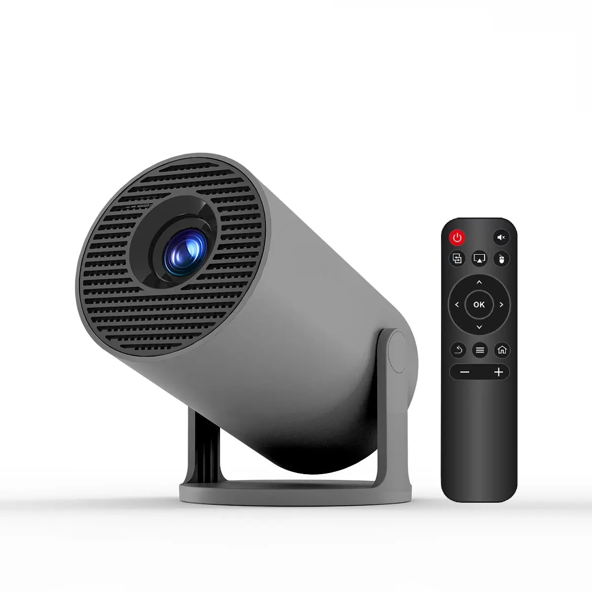 Hy300Pro+ Mini Projector - 290 ANSI Lumens, Auto Keystone Correction, Dual-Band WiFi 6, Bluetooth 5.4, Android 14, 1280x720P with 4K Decoding for Home Cinema - Portable Movie Theater Gift - 4K/1080P Audio Support