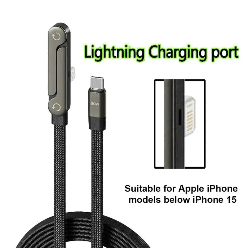 MREGB 240W Fast Charging USB-C Adapter Cable - Versatile 2-in-1 Portable Charging Solution for Mobile Devices (Gaming and Travel) - Durable Summerwins Fast Charger