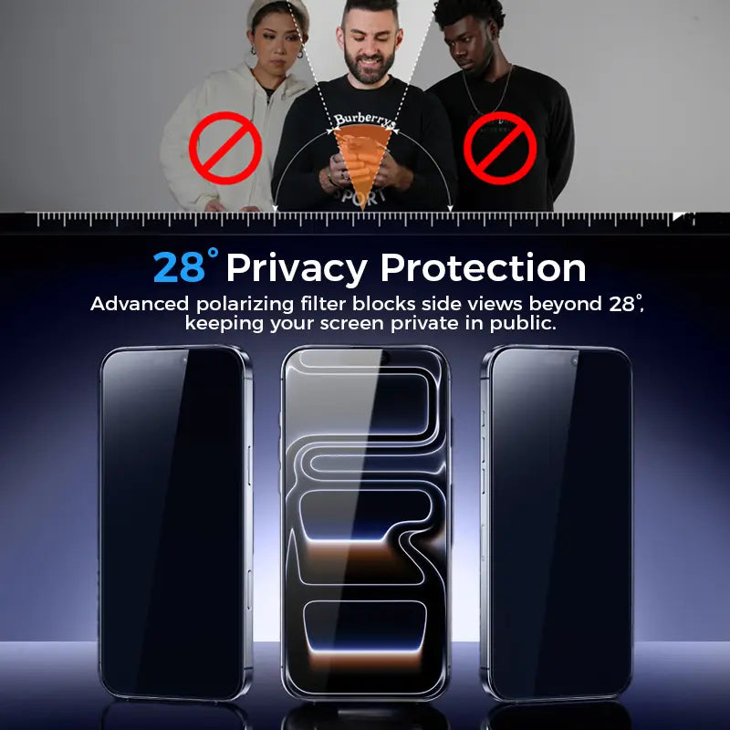 MAGIC JOHN Premium Upgraded Privacy Screen Protector - Dustproof, Bubble-Free, Ultra-Clear for iPhone & Samsung by Summerwins