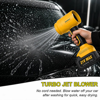 SOARFLY Turbo Jet Blower - Cordless Handheld Leaf and Snow Blower with Pure Copper Motor for Automotive Drying and Home Enhancement, High-Power Air Duster for Garden Care and Seasonal Gifting