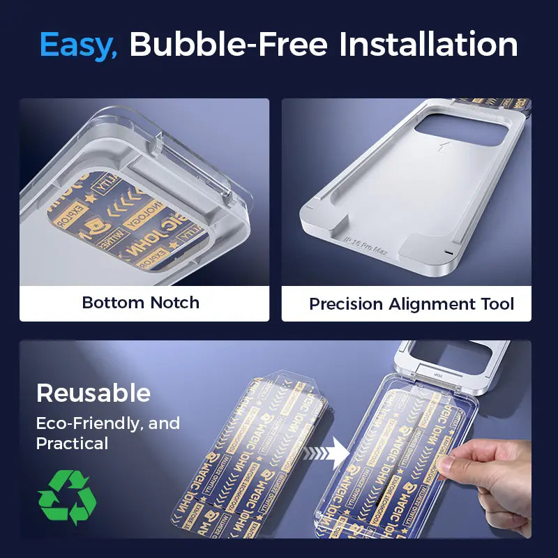 MAGIC JOHN Premium Upgraded Privacy Screen Protector - Dustproof, Bubble-Free, Ultra-Clear for iPhone & Samsung by Summerwins