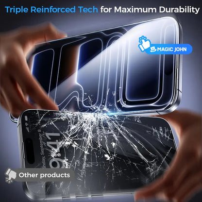 MAGIC JOHN Premium Upgraded Privacy Screen Protector - Dustproof, Bubble-Free, Ultra-Clear for iPhone & Samsung by Summerwins