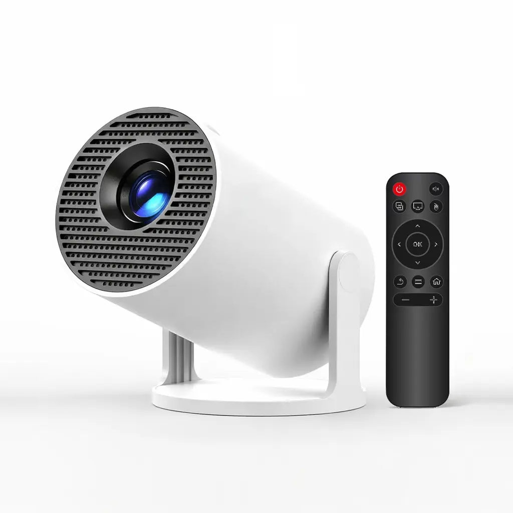 Hy300Pro+ Mini Projector - 290 ANSI Lumens, Auto Keystone Correction, Dual-Band WiFi 6, Bluetooth 5.4, Android 14, 1280x720P with 4K Decoding for Home Cinema - Portable Movie Theater Gift - 4K/1080P Audio Support