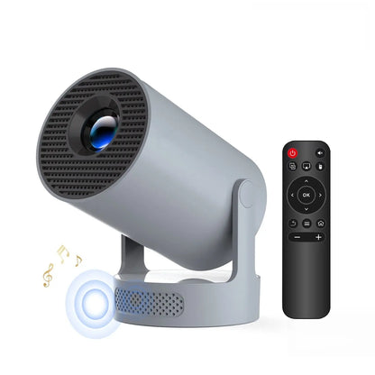Hy300Pro+ Mini Projector - 290 ANSI Lumens, Auto Keystone Correction, Dual-Band WiFi 6, Bluetooth 5.4, Android 14, 1280x720P with 4K Decoding for Home Cinema - Portable Movie Theater Gift - 4K/1080P Audio Support