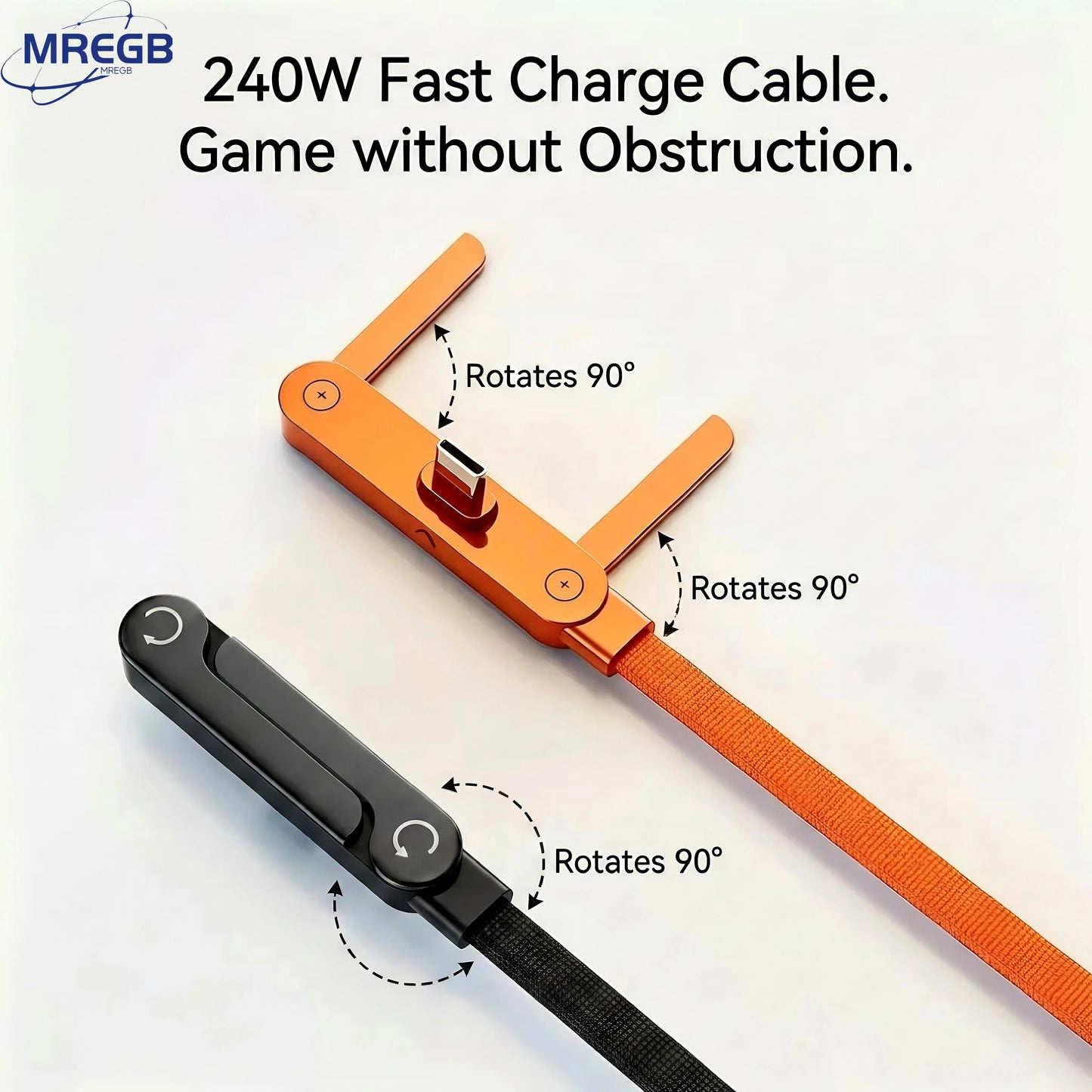 MREGB 240W Fast Charging USB-C Adapter Cable - Versatile 2-in-1 Portable Charging Solution for Mobile Devices (Gaming and Travel) - Durable Summerwins Fast Charger