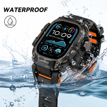 Vmylan Premium Zinc Alloy and TPU Case for Apple Watch Ultra 49mm - Durable Rugged Armor Bumper with Tactical Sport Strap