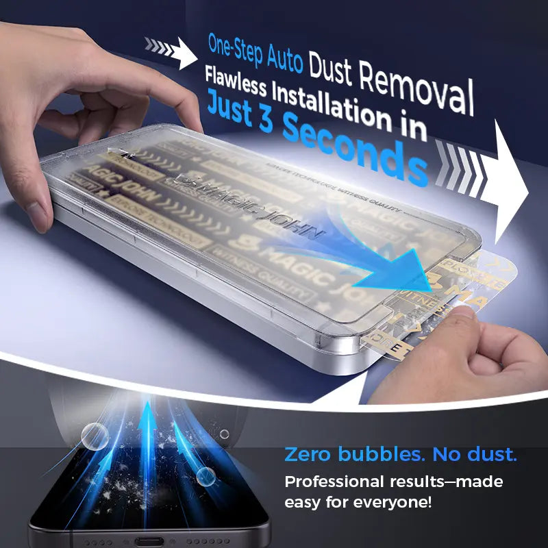 MAGIC JOHN Premium Upgraded Privacy Screen Protector - Dustproof, Bubble-Free, Ultra-Clear for iPhone & Samsung by Summerwins