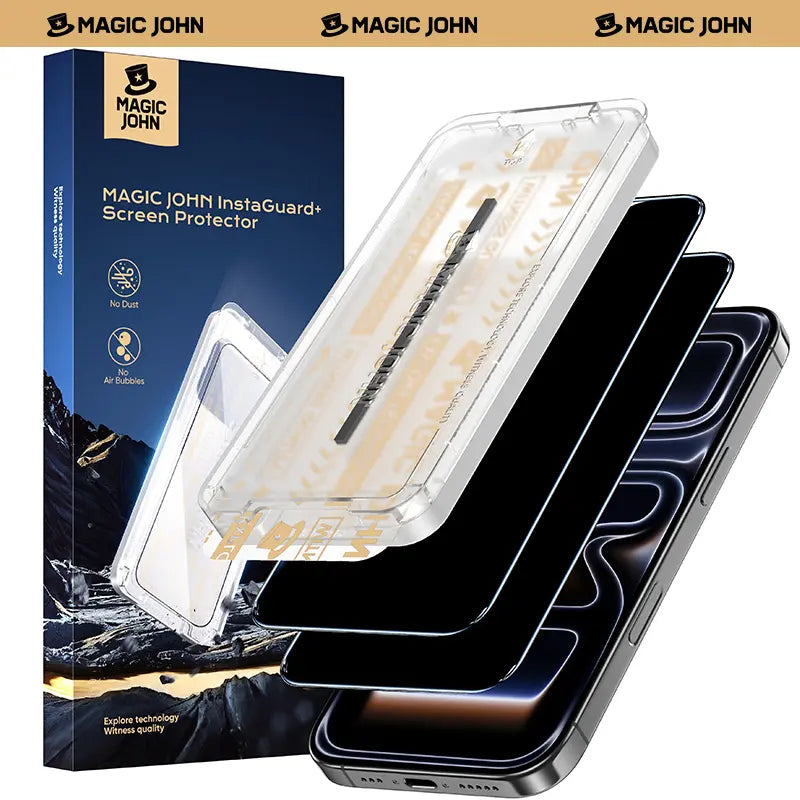 MAGIC JOHN Premium Upgraded Privacy Screen Protector - Dustproof, Bubble-Free, Ultra-Clear for iPhone & Samsung by Summerwins