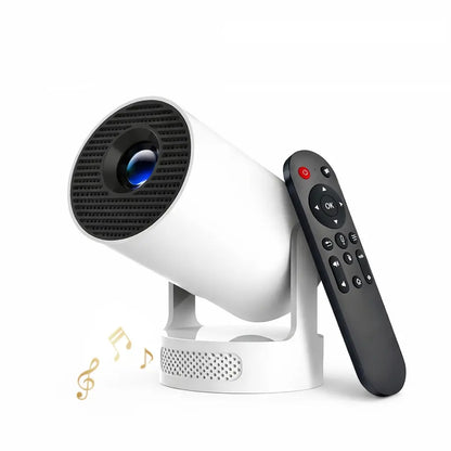 Hy300Pro+ Mini Projector - 290 ANSI Lumens, Auto Keystone Correction, Dual-Band WiFi 6, Bluetooth 5.4, Android 14, 1280x720P with 4K Decoding for Home Cinema - Portable Movie Theater Gift - 4K/1080P Audio Support