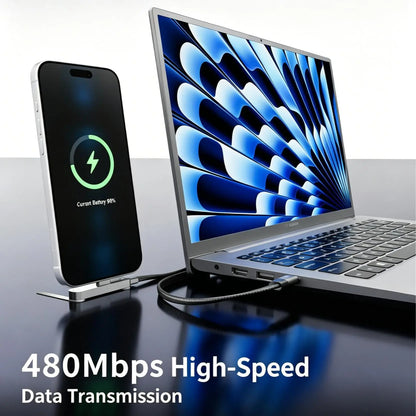 MREGB 240W Fast Charging USB-C Adapter Cable - Versatile 2-in-1 Portable Charging Solution for Mobile Devices (Gaming and Travel) - Durable Summerwins Fast Charger
